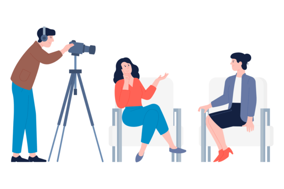 Download Interview Studio. Operator with Video Ca - Premium Resources
