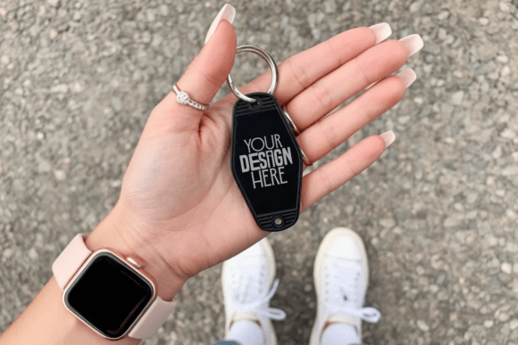 Download Black Hotel Keychain Mockup - Hotel Collection