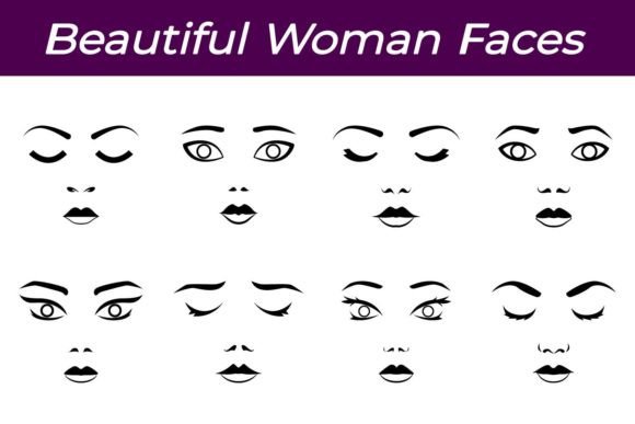 Download Woman Faces Illustrations - Illustration Collection