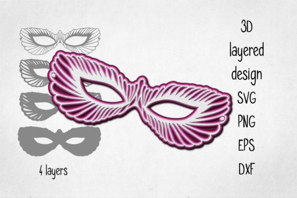 Download 3D Layered Carneval Mask - Premium Resources