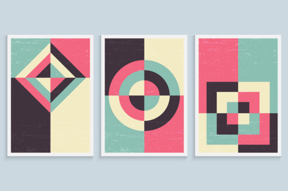 Download Minimalist Art Wall in Vintage Colors - Minimalist Collection