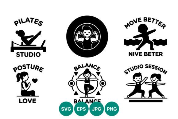 Download Pilates Posture Balance Studio Icons - Studio Collection