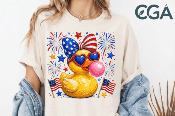 Download Patriotic Rubber Duck 4th of July Png - Rubber Collection