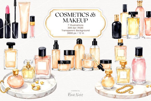 Download Cosmetics and Makeup Illustrations - Illustration Collection