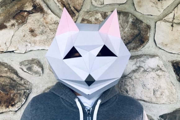 Download Cat Paper Mask - Premium Resources